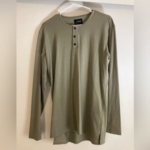 CUT Split-Hem L/S Shirt Forrest Green (Size L)